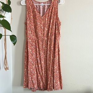 Sleeveless summer floral dress